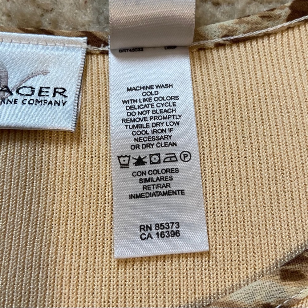 Villager A Liz Claiborne Co 1-Piece Sweater Beige Brown Sz Lrg - Picture 4 of 12